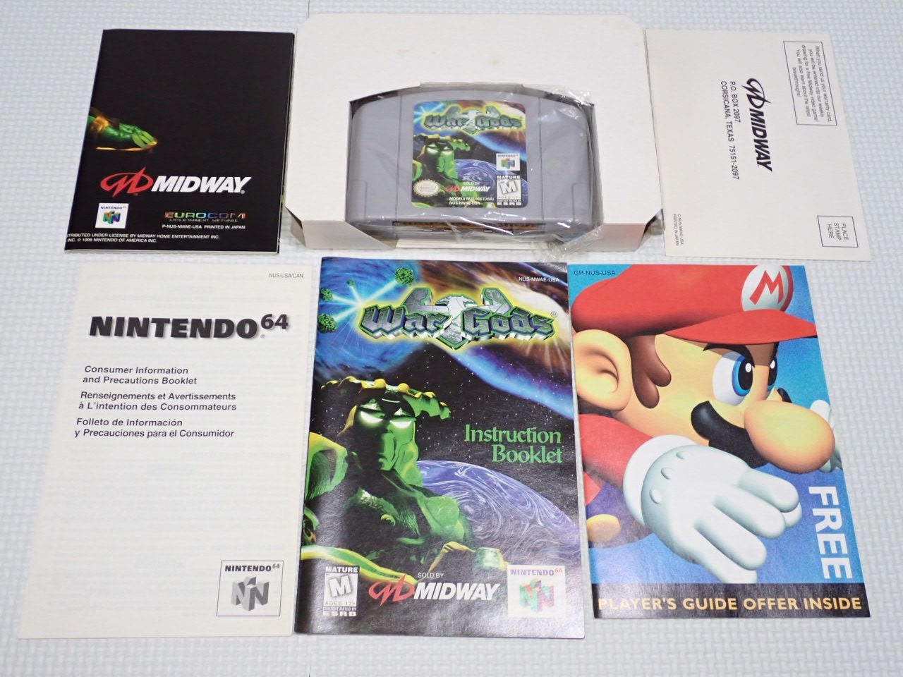 NINTENDO 64 - N64★WAR GODS 海外版 北米版 端子清掃済 ポスター付 N64☆WAR GODS 海外版 北米版 端子清掃済 ポスター付☆箱付