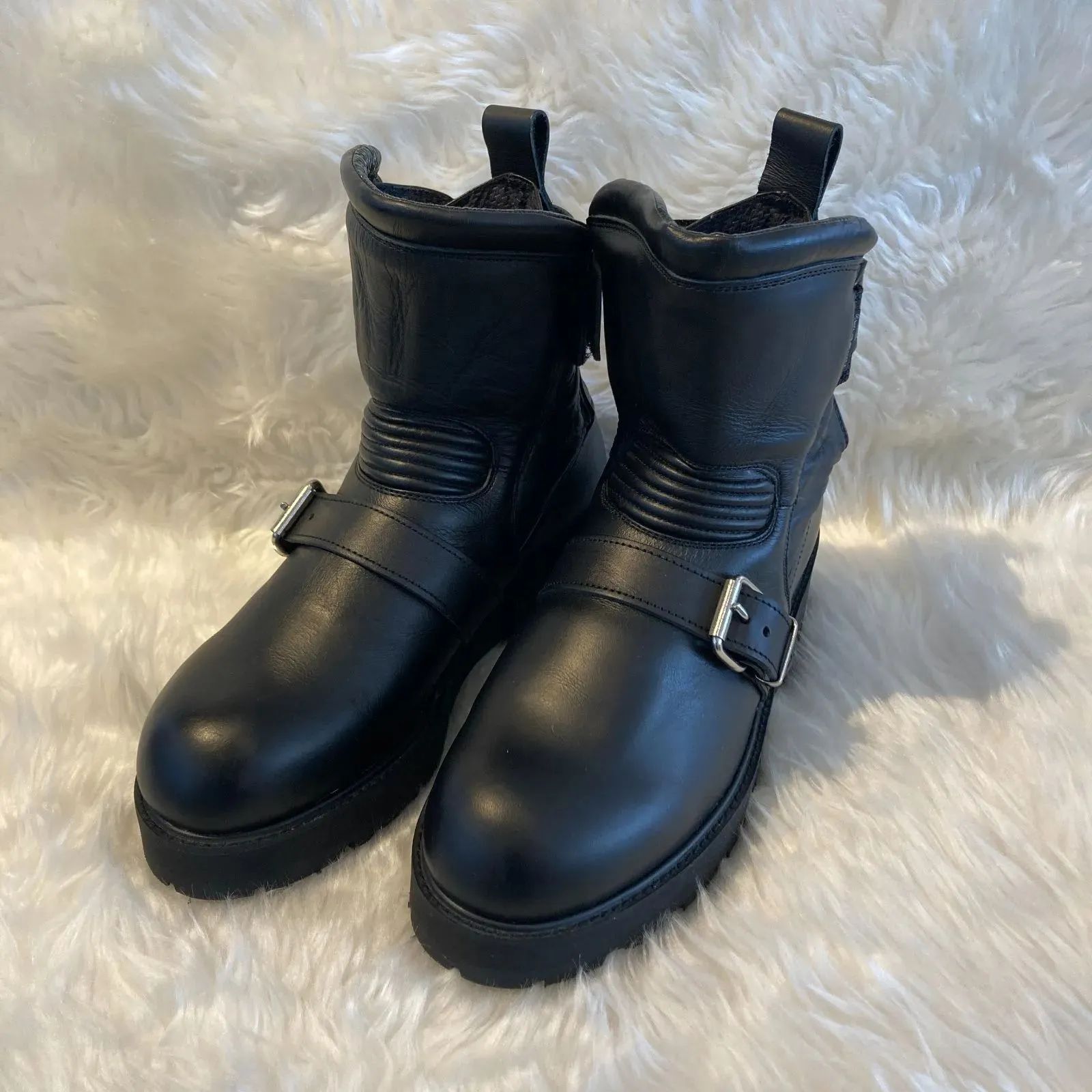 KADOYA カドヤ BLACK ANKLE バイク ブーツ25.5cm