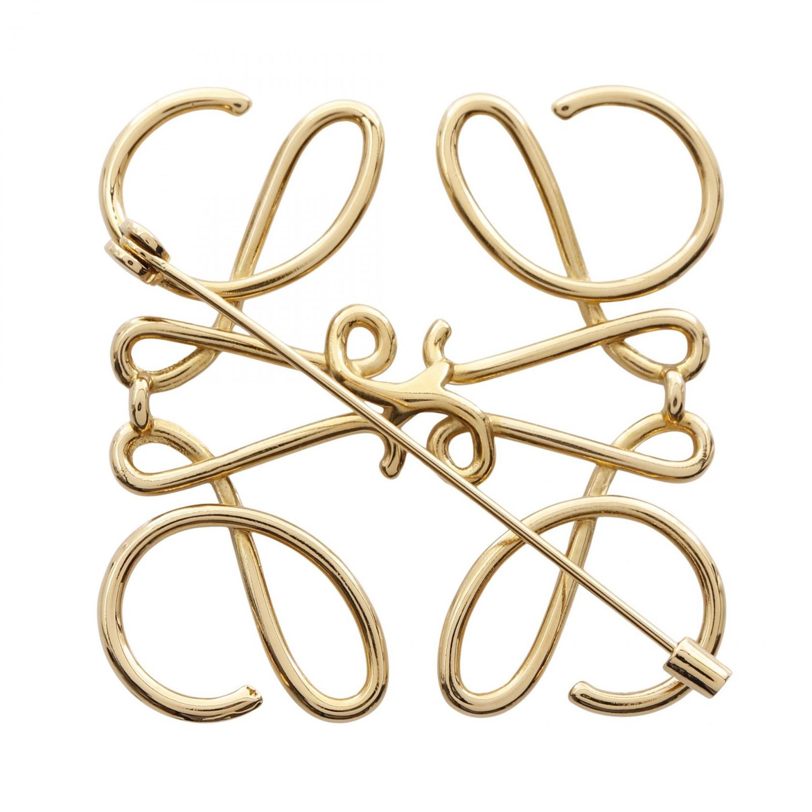 ロエベ LOEWE ブローチ アナグラム 111.25.020 ゴールド GP（ゴールド