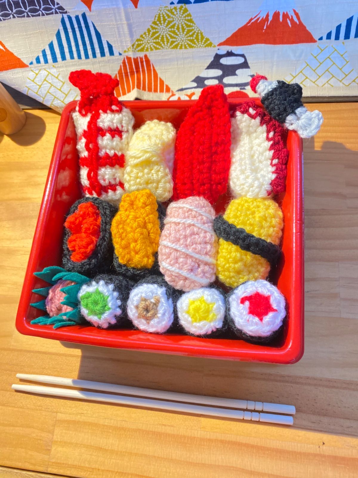 お寿司のあみぐるみ 編み図］お寿司ちゃんのあみぐるみ-きゃろりずむ