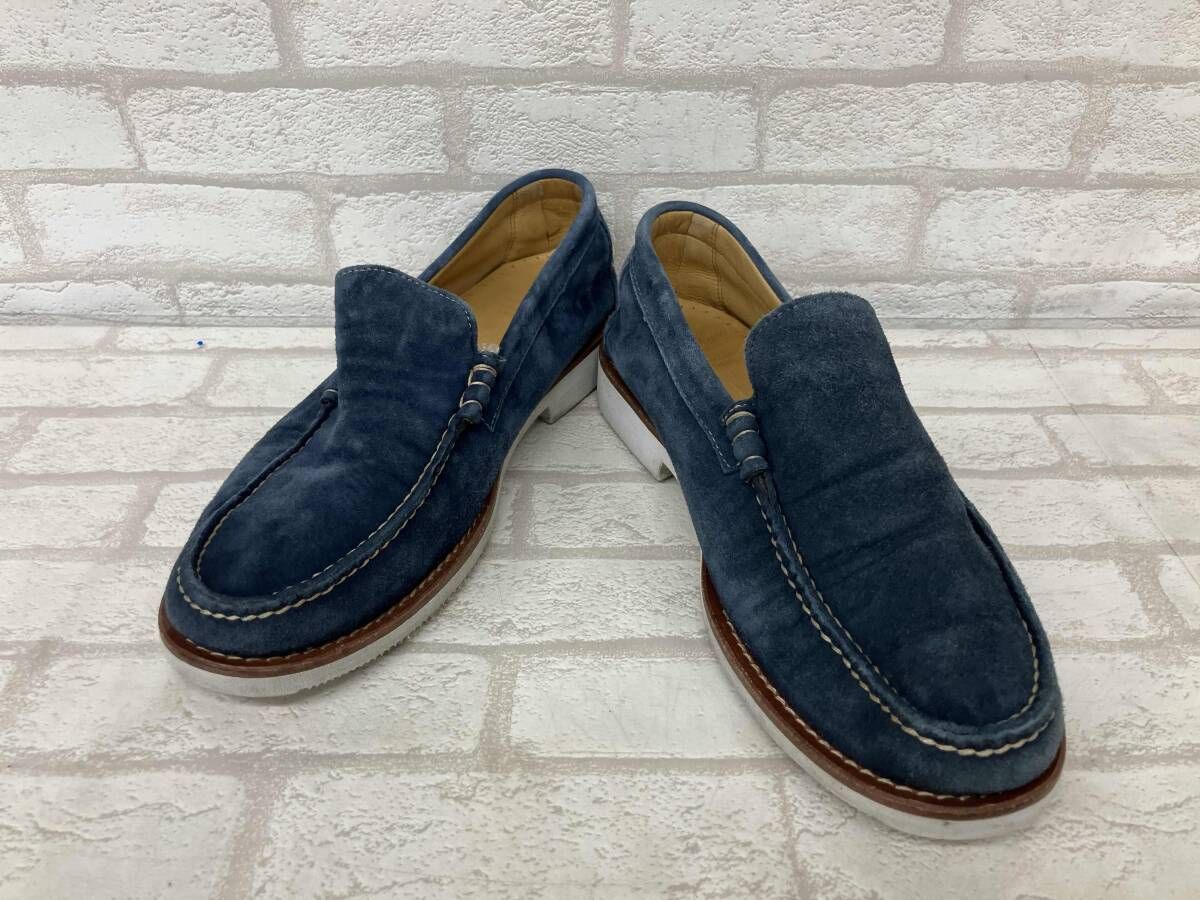PARABOOT 1115 パラーブーツ ケンブリッジ スリッポン ブルー スエード サイズ7 2 1 スペイン製 メンズ