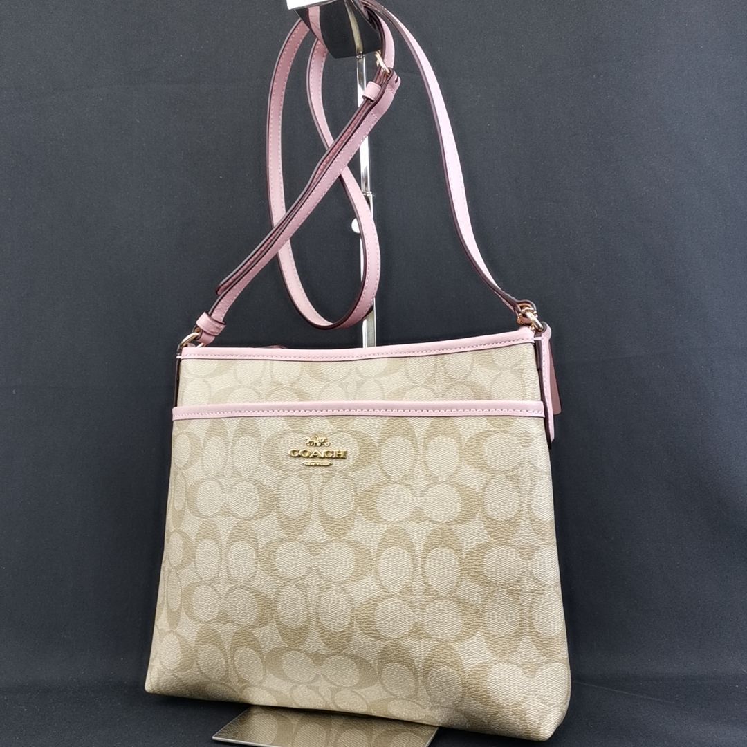 COACH B A-1 コーチ 29210 シグネチャー 総柄 一部 レザー ロゴメタル ショルダー | クロスボディ バッグ 斜め掛け 婦人鞄