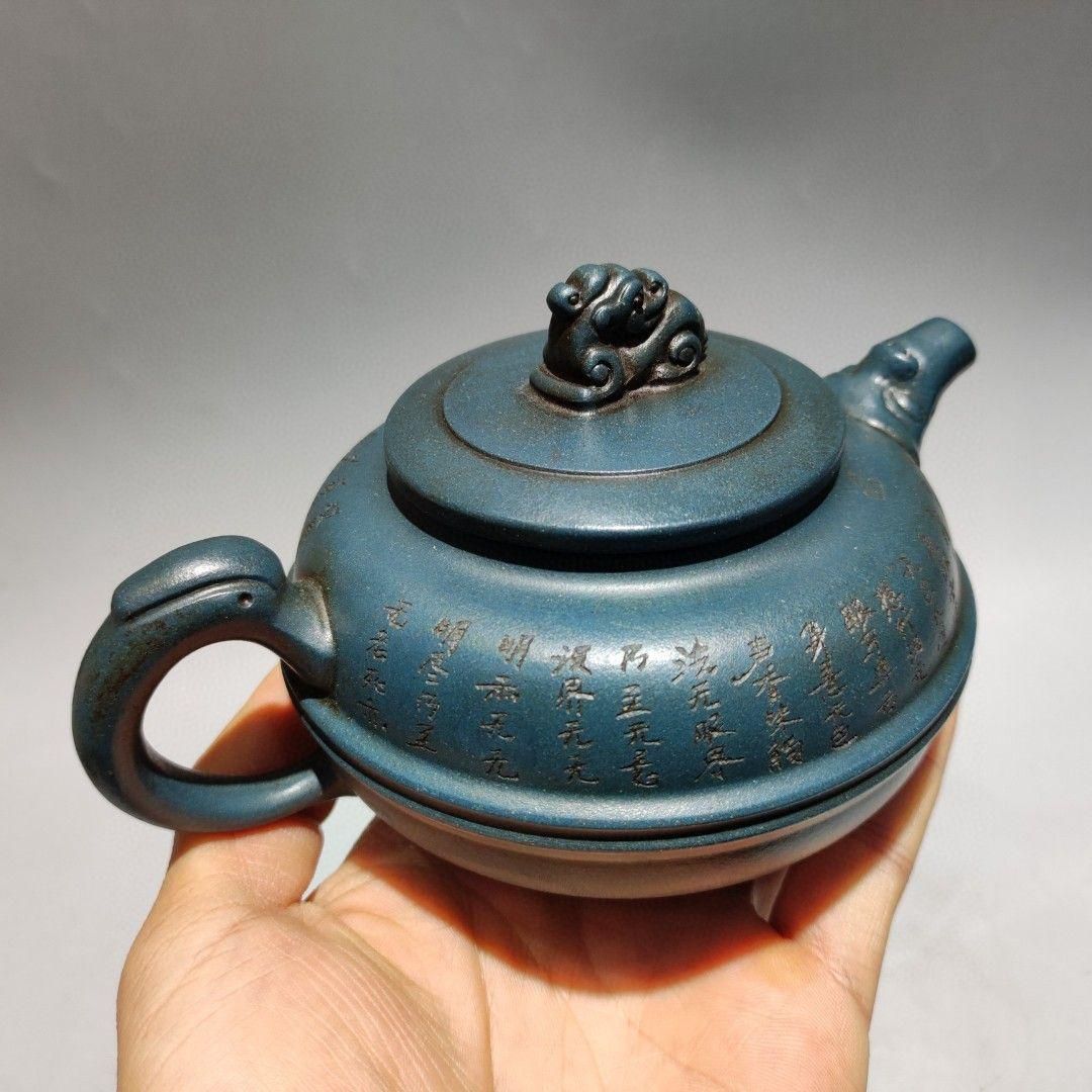 紫砂急須 在銘 茶道具宜興 紫砂壷 朱泥 茶壺 急須 煎茶道具 英】50