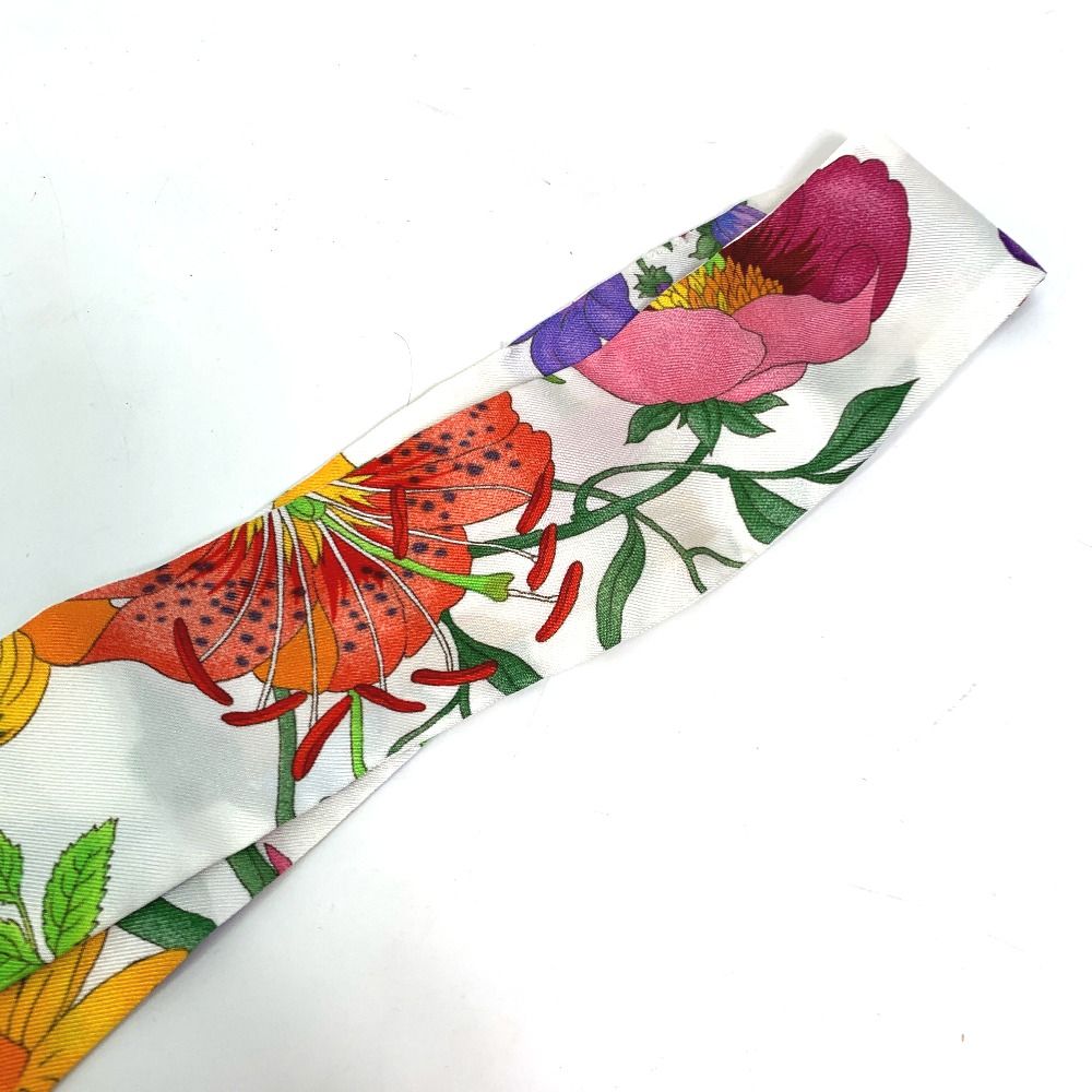 グッチ 406206 フローラ 花柄 フラワー ネックボウ バンドー スカーフ