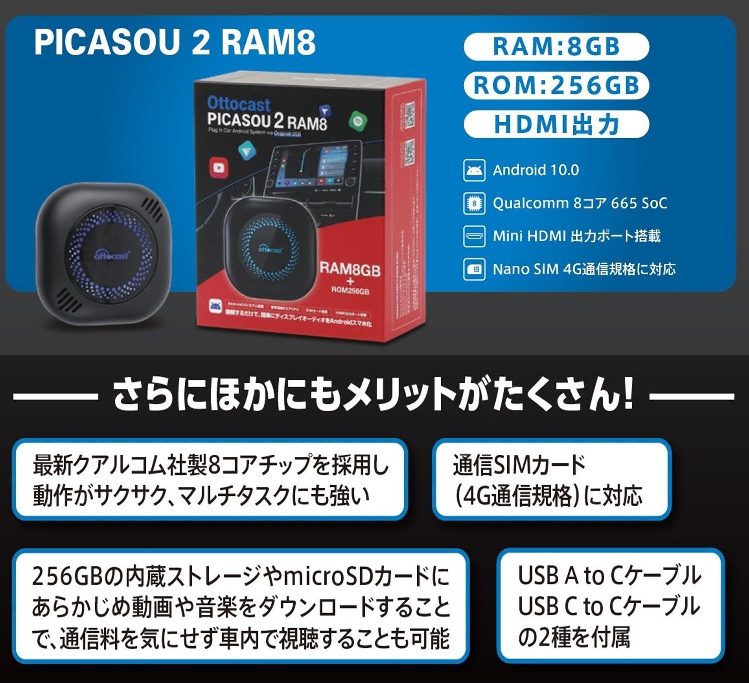 Ottocast PICASOU2 PCS41 オットキャスト ピカソウ2 (RAM8GB