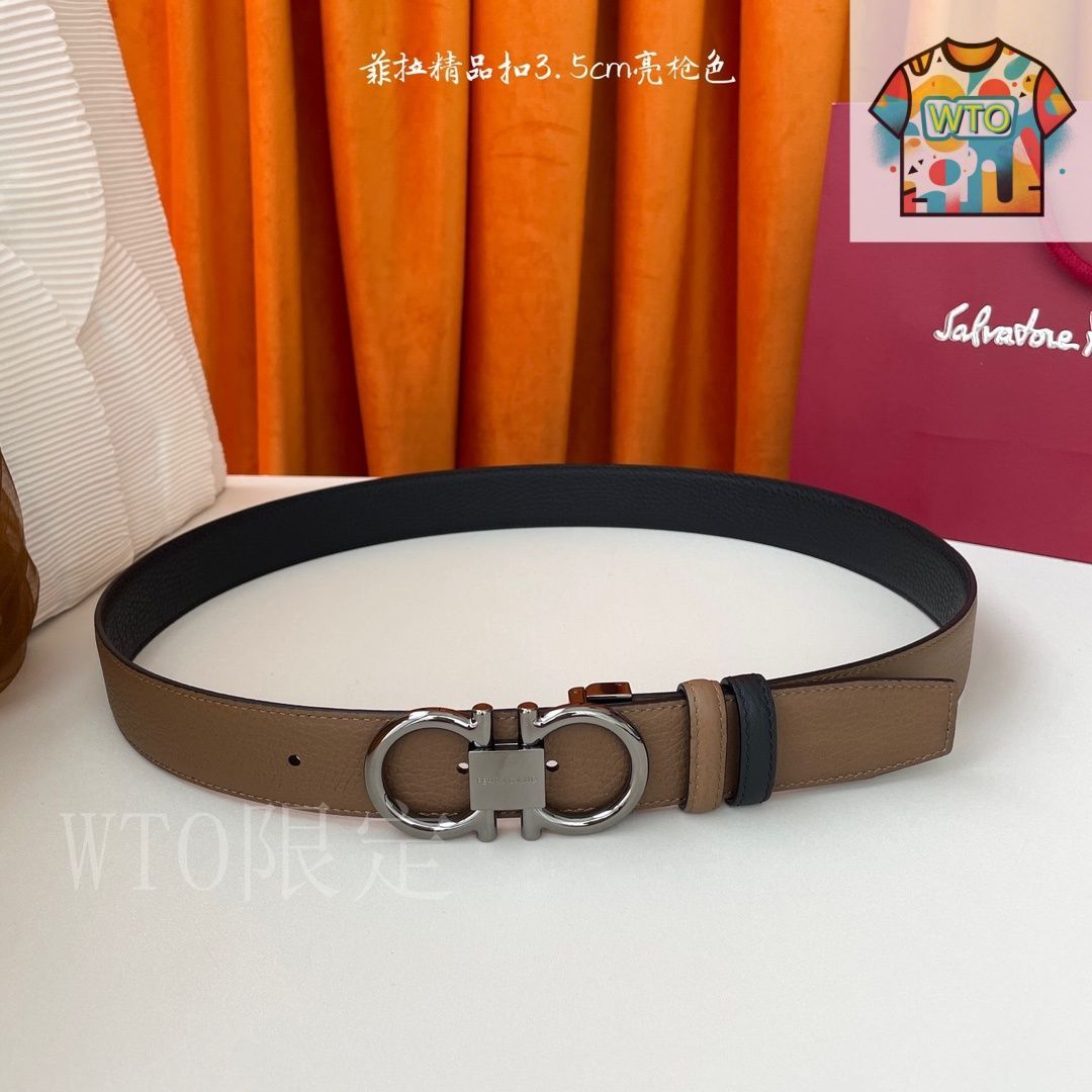 フェラガモ　バックル ベルト 本日WTO] フェラガモ Ferragamo 高級レザー ベルト＆バッグ