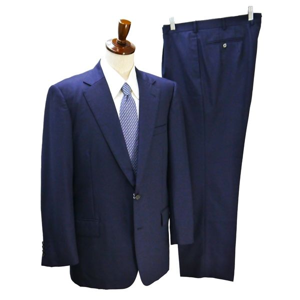 HENRY POOLE 2つボタン シングルスーツ 袖口4つボタン BB7 XL