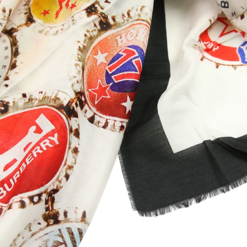 未使用 BURBERRY バーバリー ボトルキャップ プリント シルクブレンド  