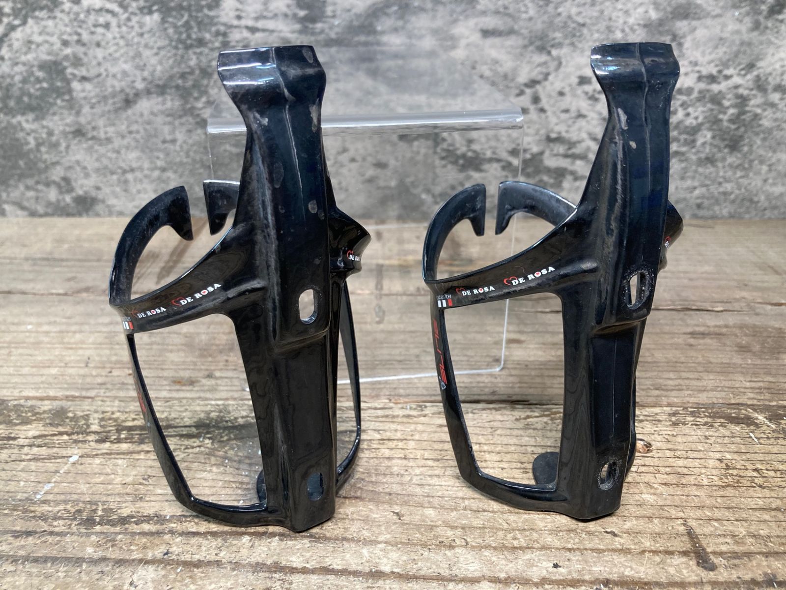 JB623 エリート ELITE DE ROSA カーボン ボトルケージ 黒赤 2個セット