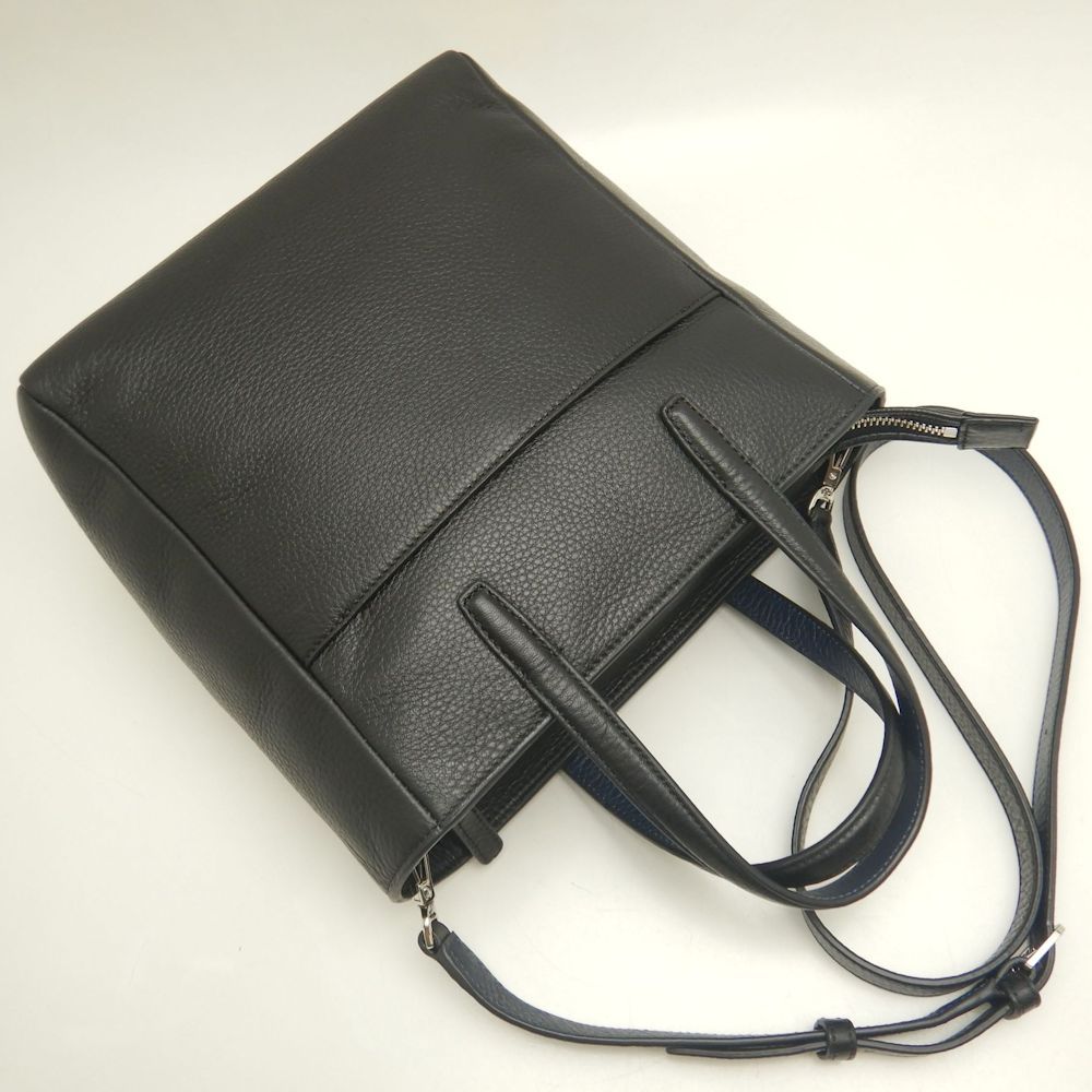 agnes b. アニエスベー 2WAY トートバッグ レザー ブラック