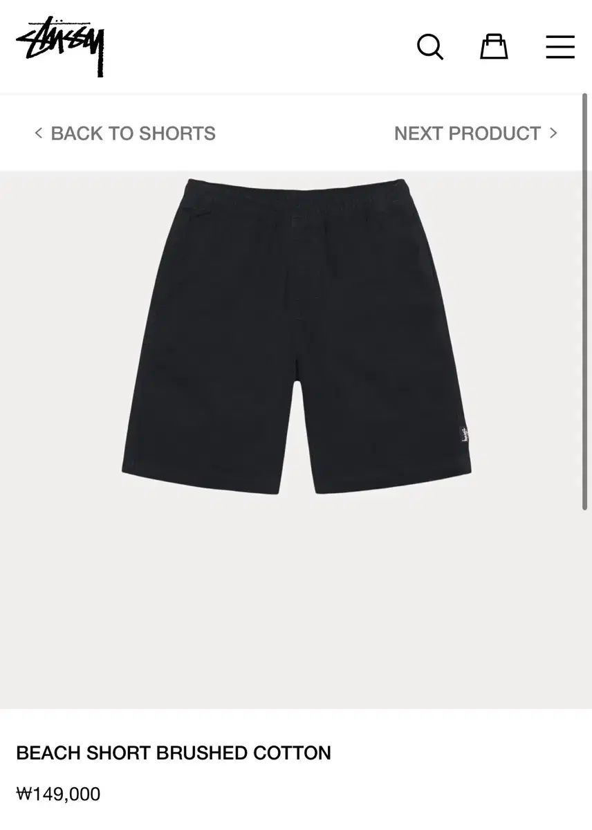 STUSSY ステューシー ビーチ ショートパンツ ブラッシュド パンツ ハーフパンツ