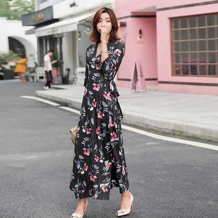 ラップワンピース マキシ 花柄 リゾート カシュクール 韓国 楽天市場】マキシワンピース カシュクール 花柄 ワンピース 総柄