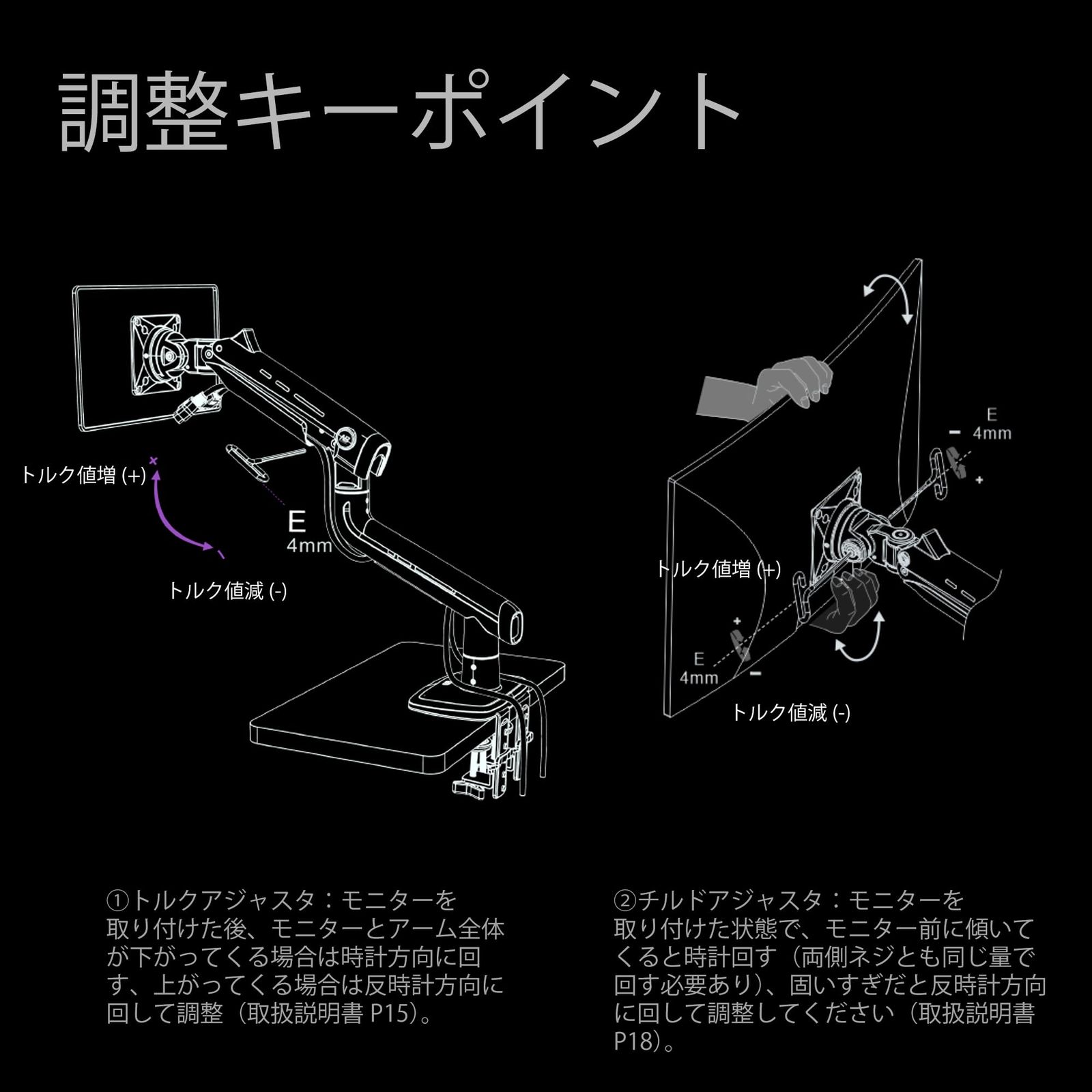 ウルトラワイド湾曲用 ゲーミングモニターアーム
