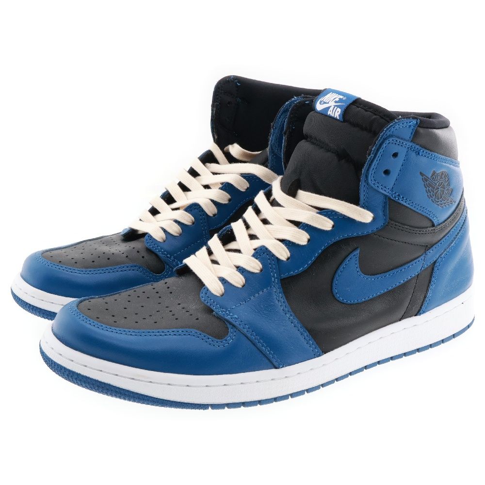 NIKE (ナイキ) AIR JORDAN1 RETRO OG Dark Marina Blue エアジョーダン1 ダークマリーナブルー  ハイカットスニーカー ブルー/ブラック US12/30cm 555088-404