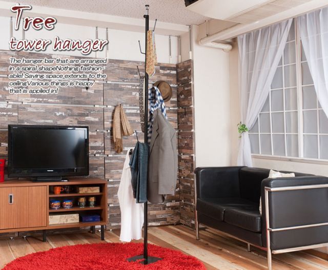 Tree ツリー 突っ張りポールハンガー