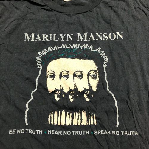 新品 マリリン・マンソン BELIEVE バンドTシャツ 半袖 黒 M