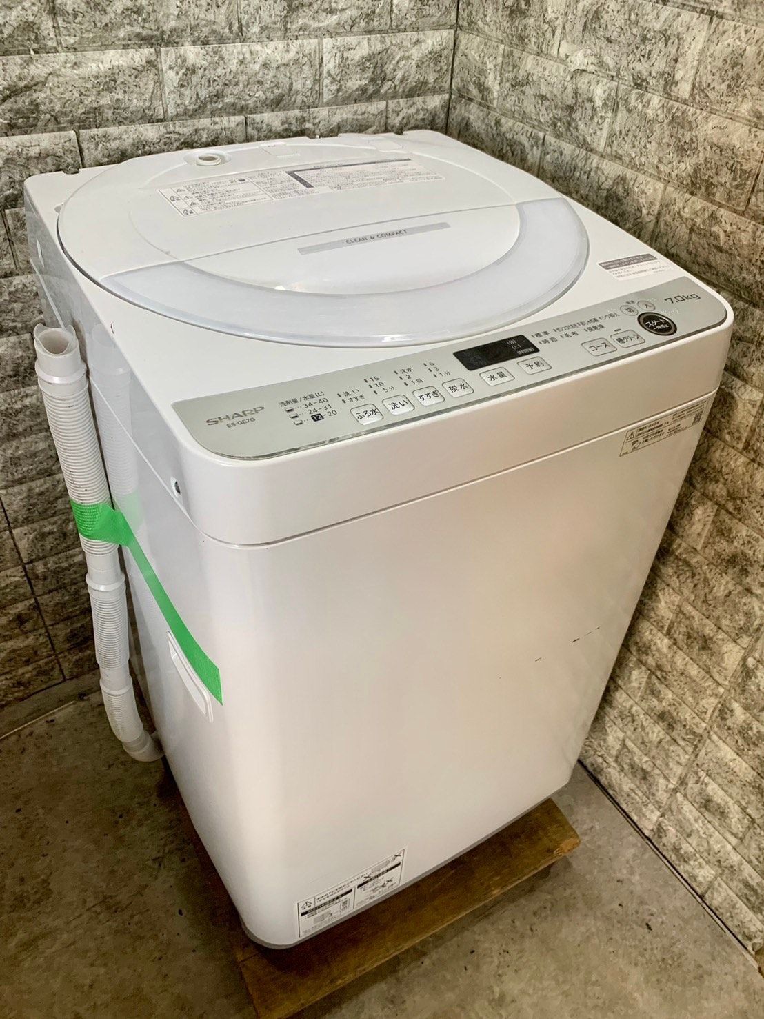 大阪送料無料☆3か月保障☆2023☆シャープ☆7kg☆ES-GE7G☆S-425