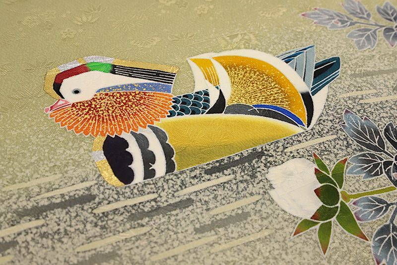 専用帯5081 ●人間国宝 友禅作家 羽田登喜男 高級正絹 名古屋仕立て名古屋帯 新品】人間国宝 友禅作家 羽田登喜男 高級正絹名古屋仕立て名古屋帯