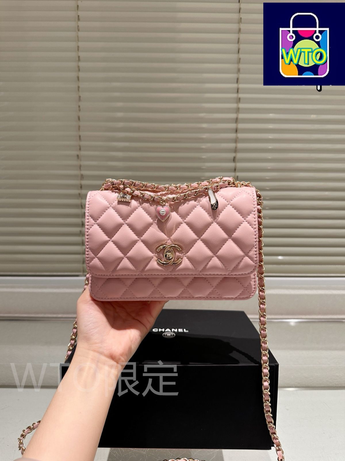 今日特価】CHANEL 25P Heart Pendant WOC Chain Bag / シャネル