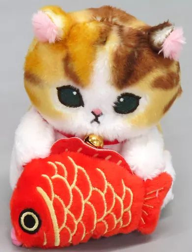 中古】ぬいぐるみ めで鯛 にゃんこが見守るデスクトップひっかけ