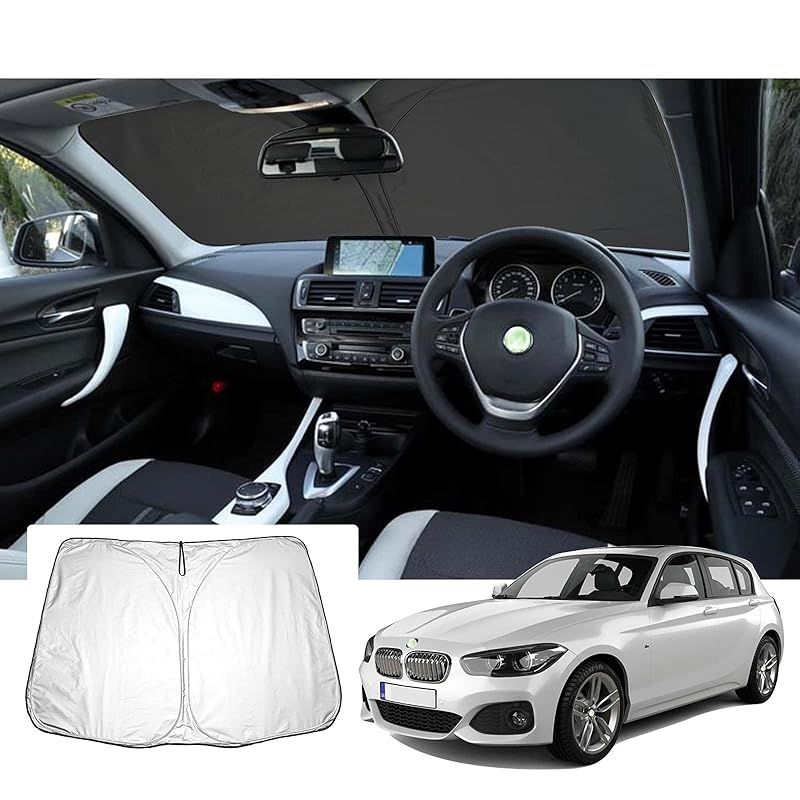 【GAFAT】BMW 1シリーズ 2代目 F20 F21 2011-2019 専用 車用サンシェード フロントガラス用 UVカット 折り畳み 遮光 断熱 紫外線カット 日よけ 収納袋付 車中泊 軽量 取付簡単 インテリア 防犯対策 1