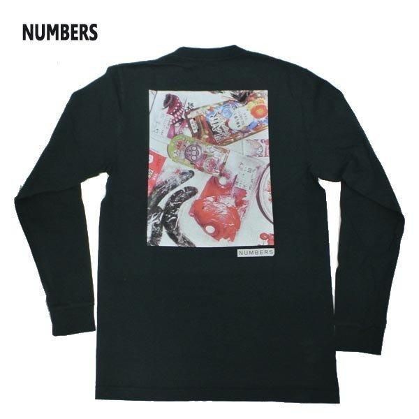 処分セール！NUMBERS EDITION/ナンバーズエディション DAIFU L/S TEE BLACK 長袖Tシャツ 丸首 ロンＴ 男性用 メンズ T-SHIRTS　