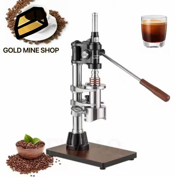 ハンドプレスコーヒーメーカー 1-16bar 商用手動エスプレッソ抽出器 100ml 水タンク ステンレス鋼の取り外し なデザイン 圧力計付き
