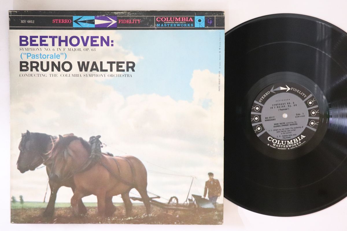 米LP Bruno Walter Columbia Symphony Orchestra Beethoven Symphony No. 6 In F Major Op. 68 ”pastorale” MS6012 COLUMBIA MA
