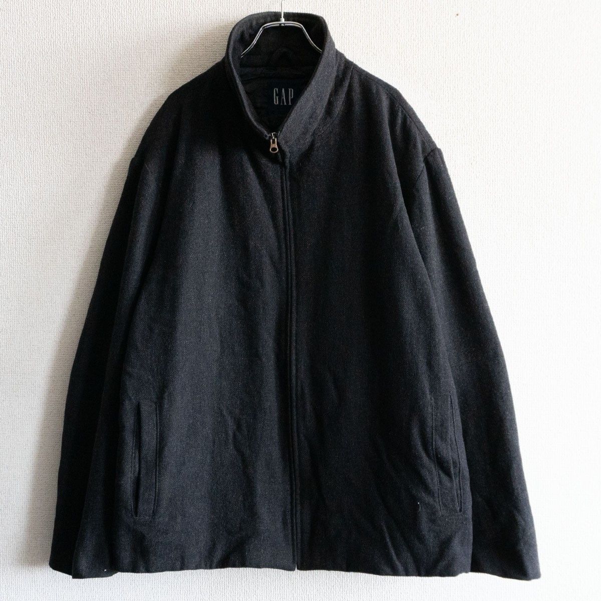 usa古着 OLDGAP フルジップウールジャケット　2XL チャコールグレー usa古着 OLDGAP フルジップウールジャケット 2XL
