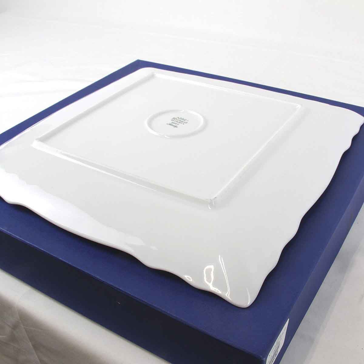 美品『USED』 リチャードジノリ ベッキオホワイト スクエアプレート 27