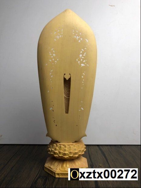 極上品 木彫仏像 極上品 木彫り 仏像 鰲魚自在観音菩薩立像 彫刻 仏教工芸品 柘植