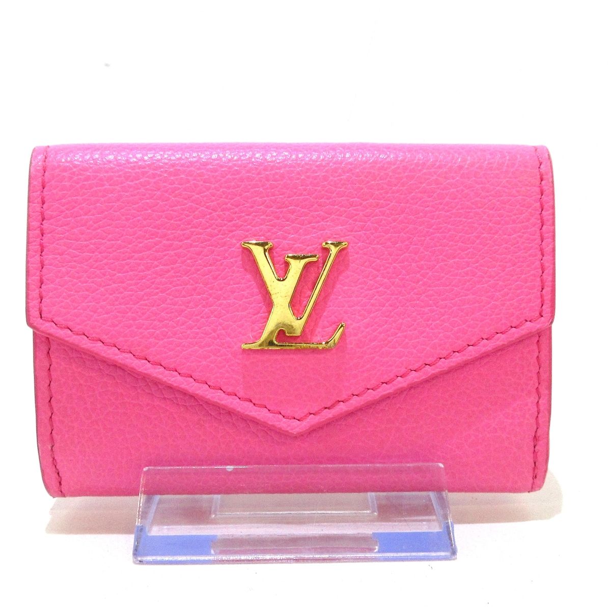 LOUIS VUITTON(ルイヴィトン) 3つ折り財布 ロックミー美品 ポルトフォイユロックミニ M82436 ローズロリポップ レザー、牛革 -  メルカリ