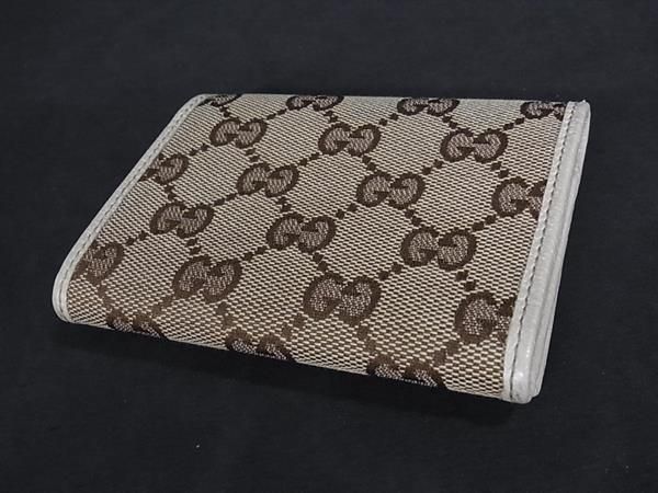 GUCCI グッチ 131886 486184 GG柄 GGキャンバス×レザー コインケース コインパース 小銭入れ ベージュ系 FU1510