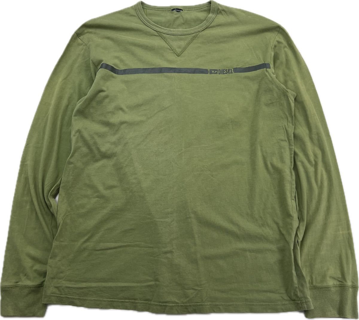 DIESEL ☆ デザインライン◎ ロンT 長袖 カットソー Tシャツ 緑