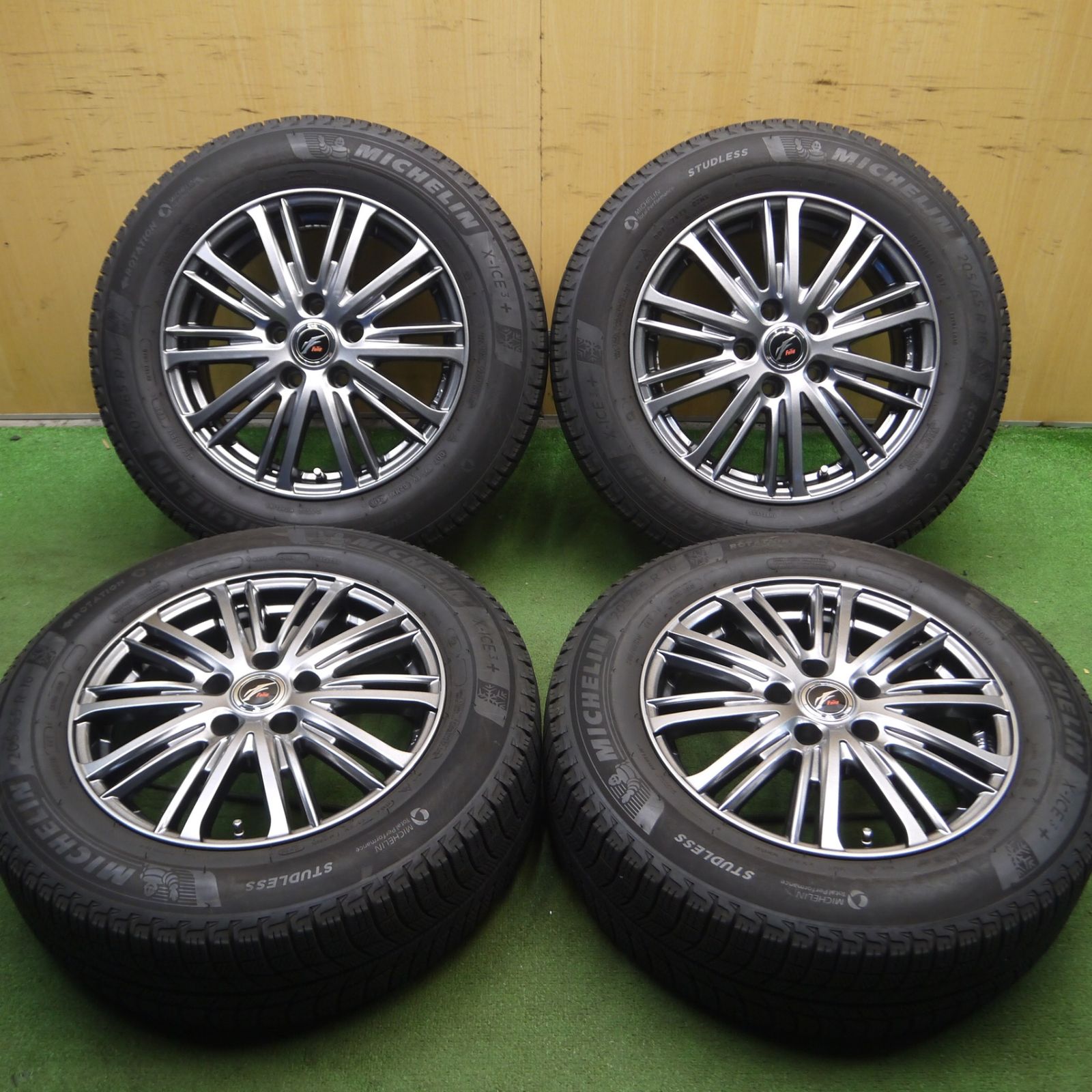 送料無料* バリ溝！キレイ！9分☆スタッドレス 205/65R16 ミシュラン X-ICE3+ Fang ファング 16インチ  PCD114.3/5H☆4022610Hス - メルカリ