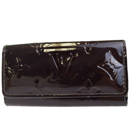 【中古】 ルイヴィトン LOUIS VUITTON ミュルティクレ 4連キーケース モノグラム ヴェルニ アマラント エナメル M93517 08EK422