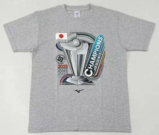 Tシャツ　侍ジャパン 2023WBC優勝記念 オーセンティックTシャツ グレー Mサイズ 「2023 WORLD BASEBALL CLASSIC」 楽天市場】WBC 侍ジャパン Tシャツ 2023 World Baseball Classic