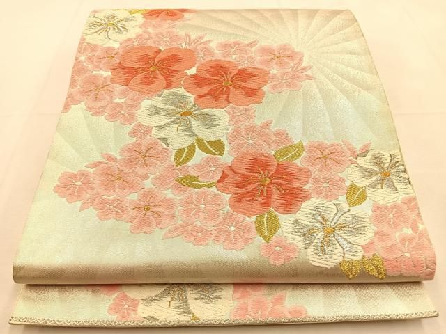 平和屋着物○染織デザイナー 堀口無月 MUGETSU チュール織 全通柄袋帯  