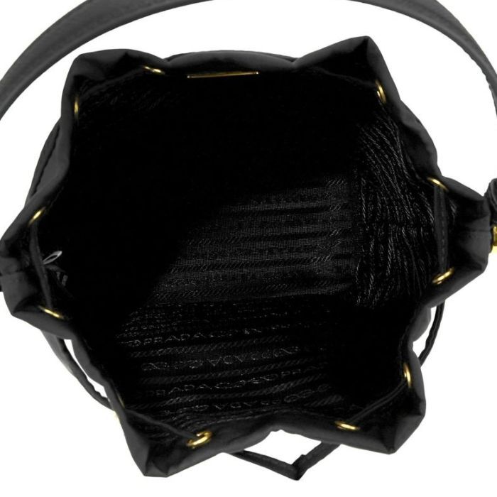 Prada プラダ Prada Duet Re-Nylon Shoulder Bag Black Gold