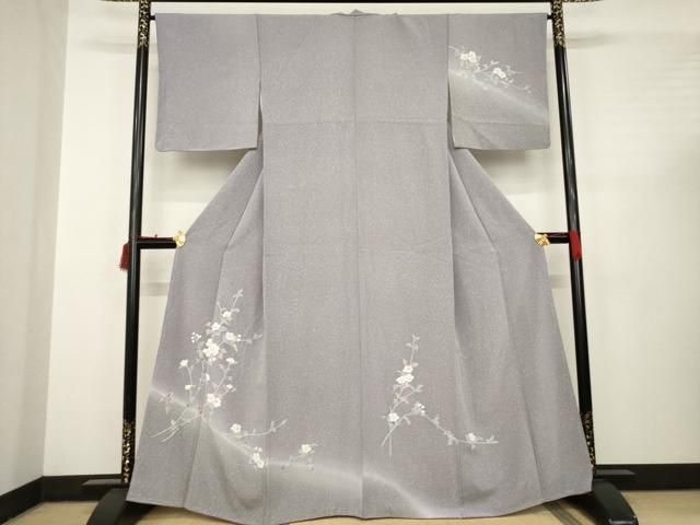 平和屋着物○訪問着 友禅 枝花文 暈し染め 正絹 逸品 AABC4122ck