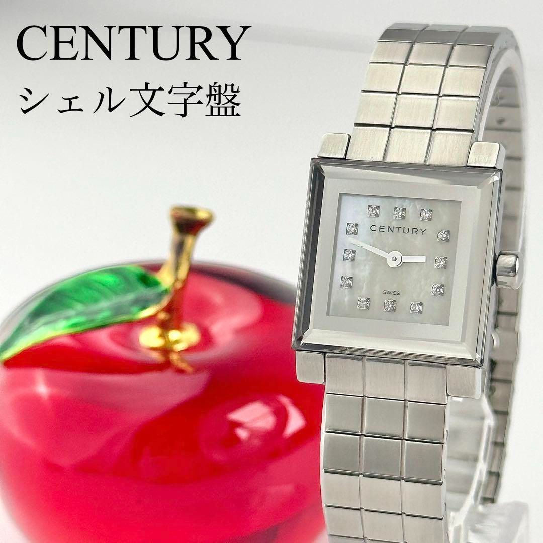 【新品電池】498 センチュリー タイムジェム 12Pダイヤ ホワイトシェル センチュリー タイムジェム 12Pダイヤ ホワイトシェル 新品電池