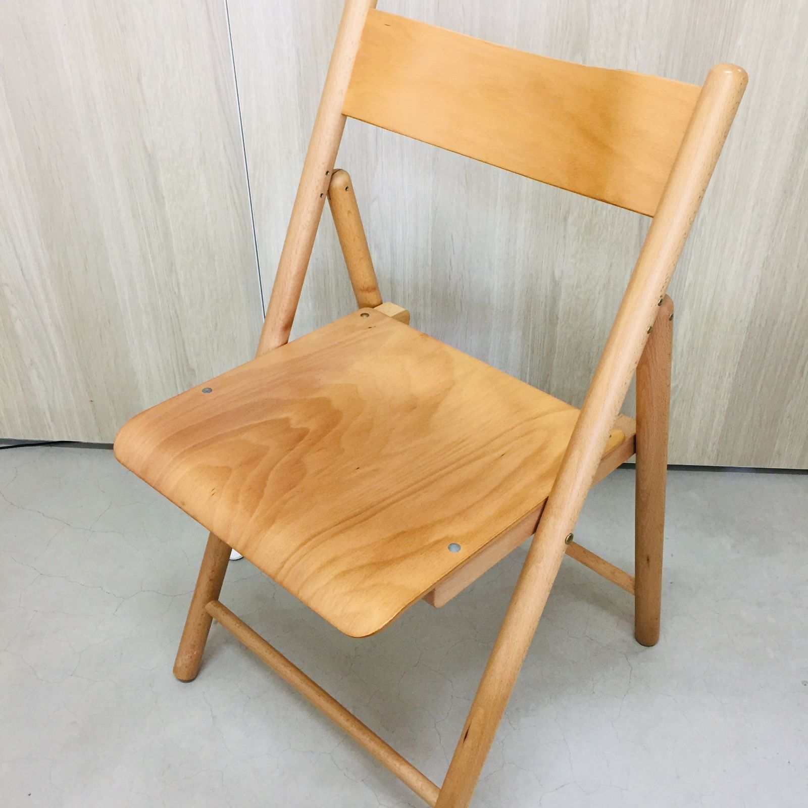S ヴィンテージ 廃盤品 無印 MUJI 折りたたみチェア ブナ素材 インテリア 家具 椅子