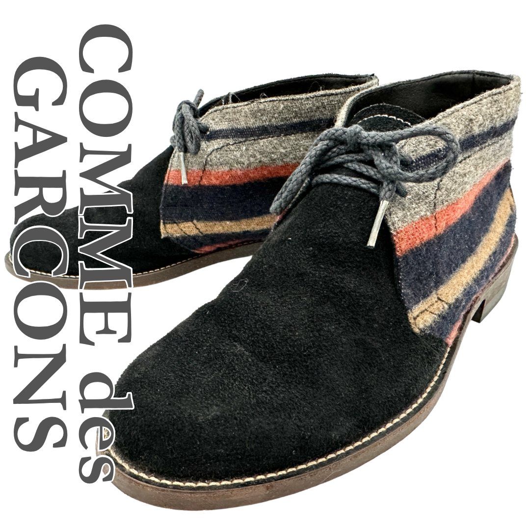 COMME des GARCONS チャッカブーツ スエード ネイビー 1827T