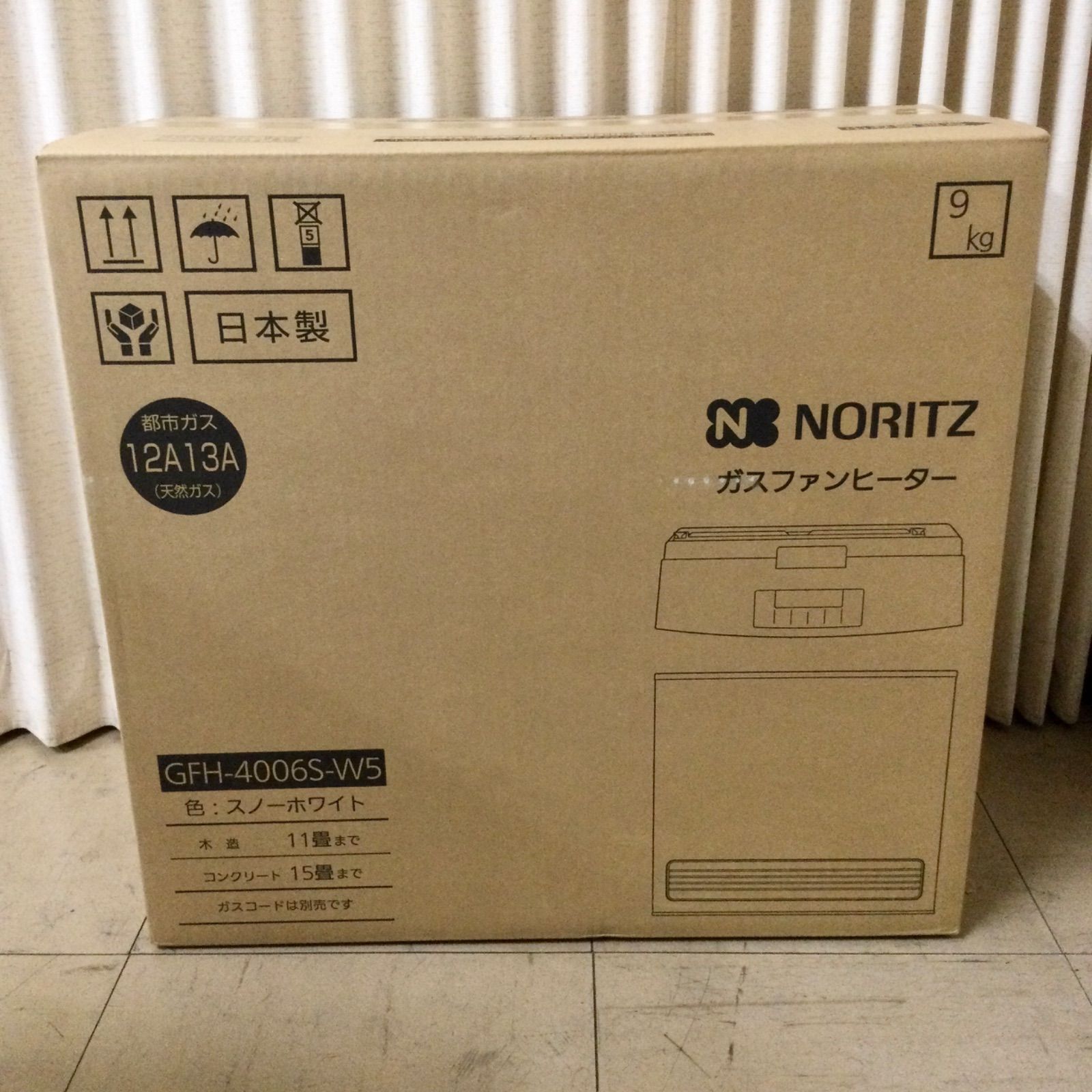 未開封品 NORITZ ノーリツ 都市ガスファンヒーター GFH-4006S-W5