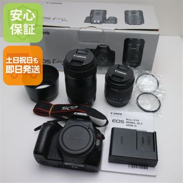 新品同様 EOS Kiss X10 ダブルズームキット ブラック 即日発送