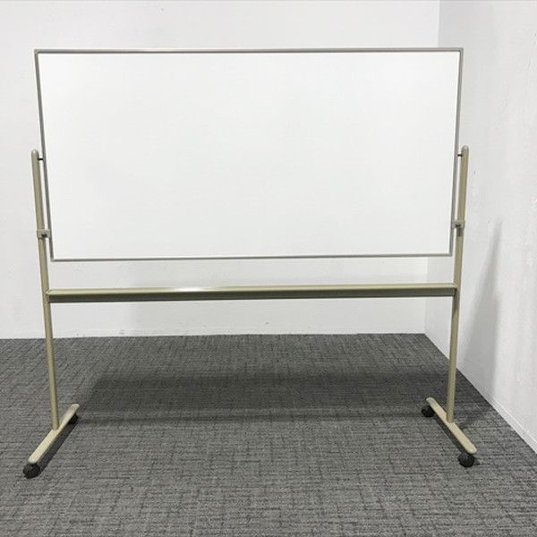 ホワイトボード 脚付 両面式 W1920 プラス グレー