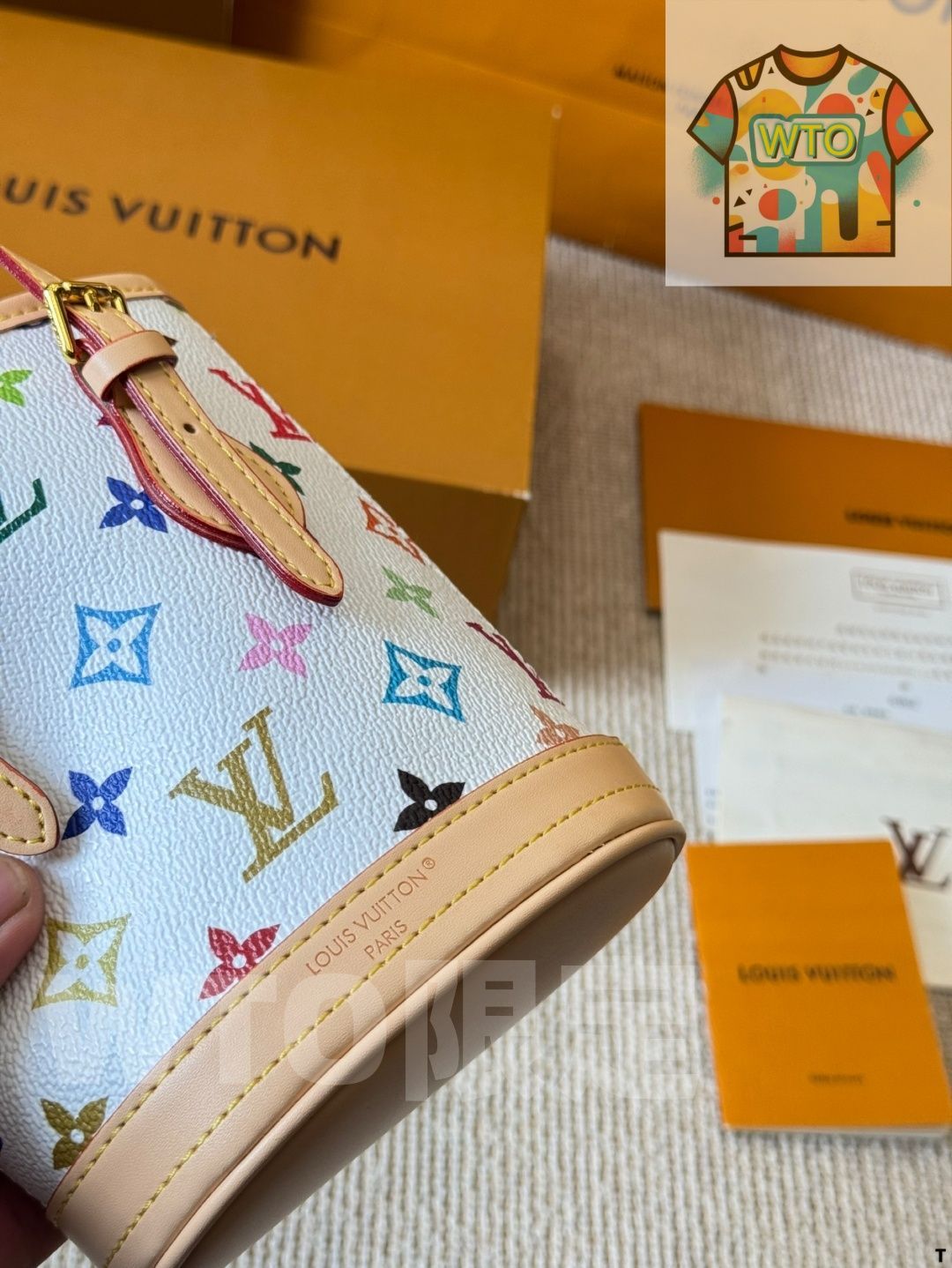 今日WTO】LV Mini White Multicolore Bucket Bag - LV ミニ