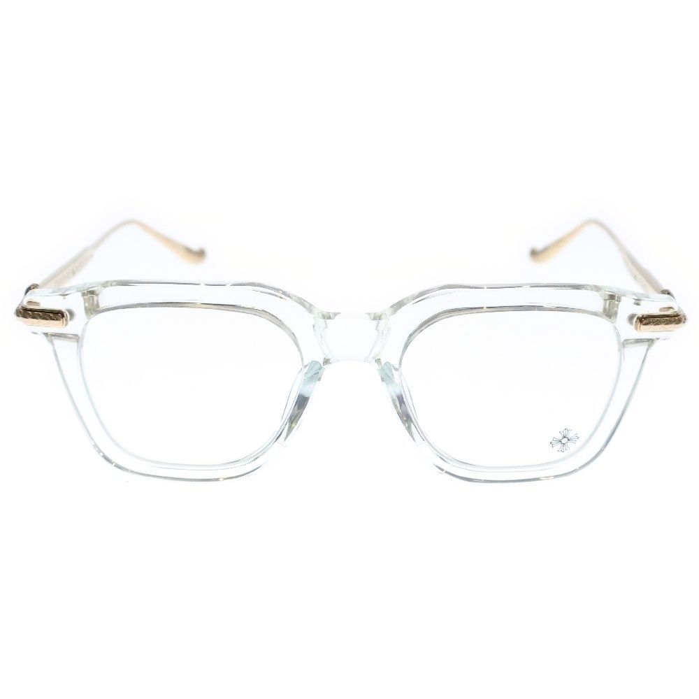 CHROME HEARTS クロムハーツ CUMPTION クリアフレーム ウェリントン サングラス メガネ 眼鏡 ゴールド