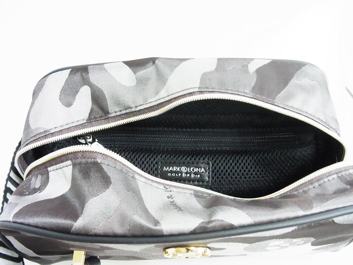 マーク＆ロナ★Gauge Camo Dopp Kit スカルカモクラッチポーチ茶