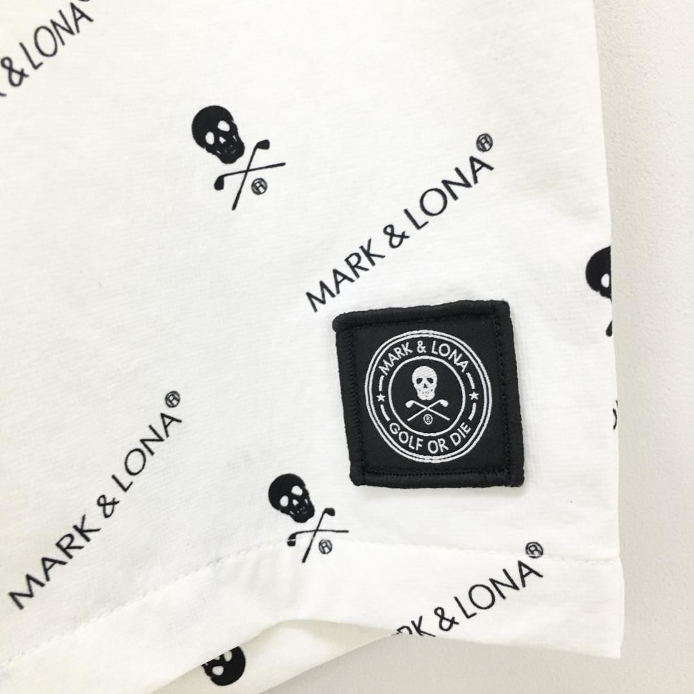 MARK&LONA マークアンドロナハーフパンツ総柄メンズゴルフ白L